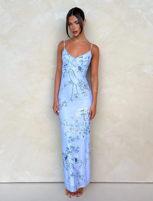 ROSA | VESTIDO FLORAL DE TIRANTES