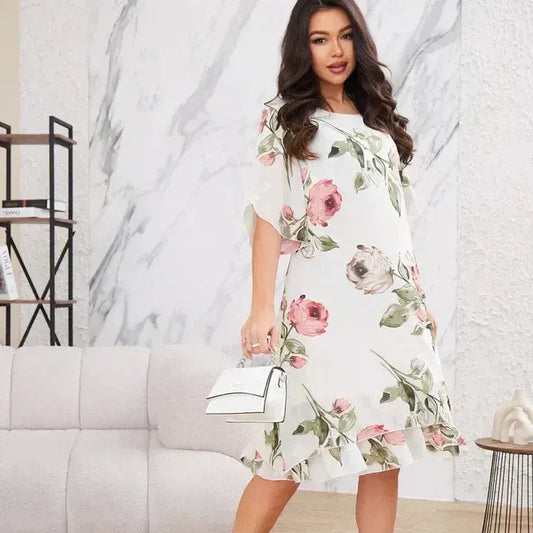 CARMEN | VESTIDO FLORAL DE MANGA CORTA