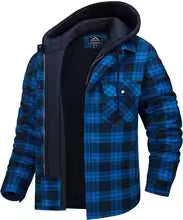 DOMINICO |  CHAQUETA DE CUADROS CON CAPUCHA