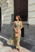 SERENA | VESTIDO LARGO SIN MANGAS CON ESTAMPADO FLORAL