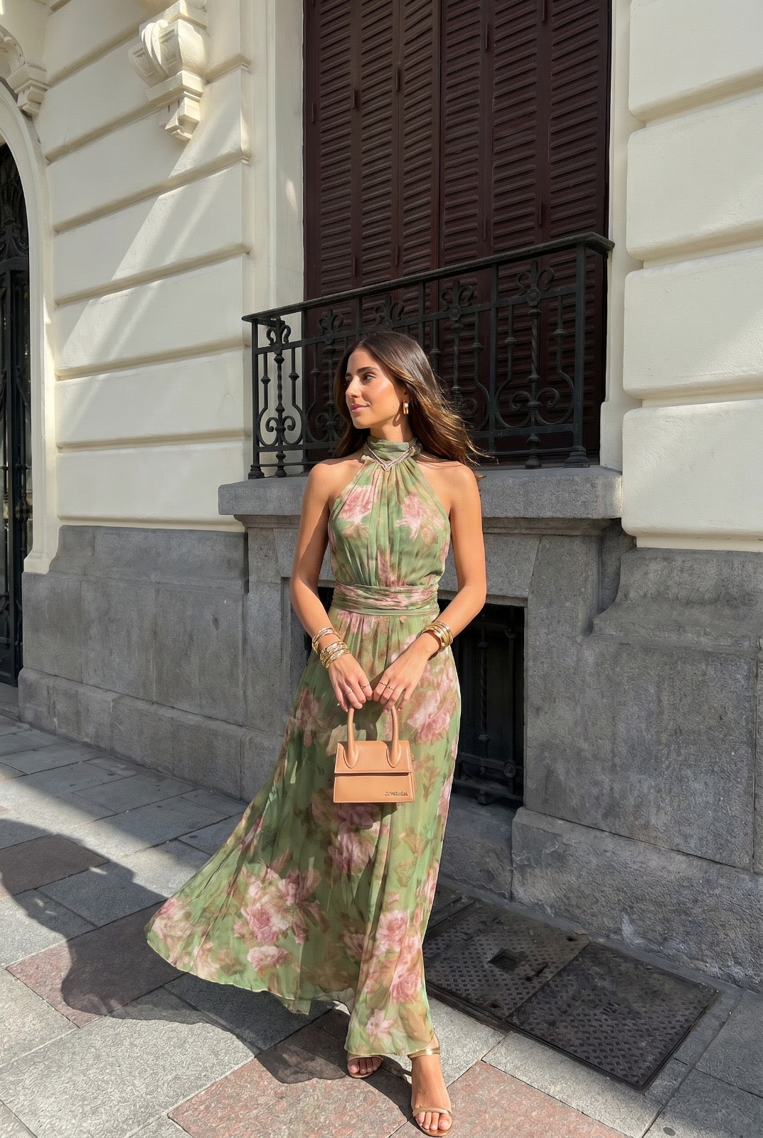 SERENA | VESTIDO LARGO SIN MANGAS CON ESTAMPADO FLORAL