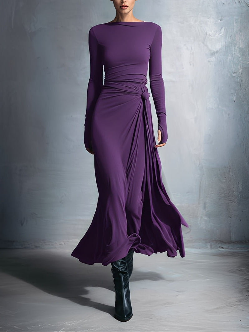 TINI | VESTIDO MAXI CON NUDO