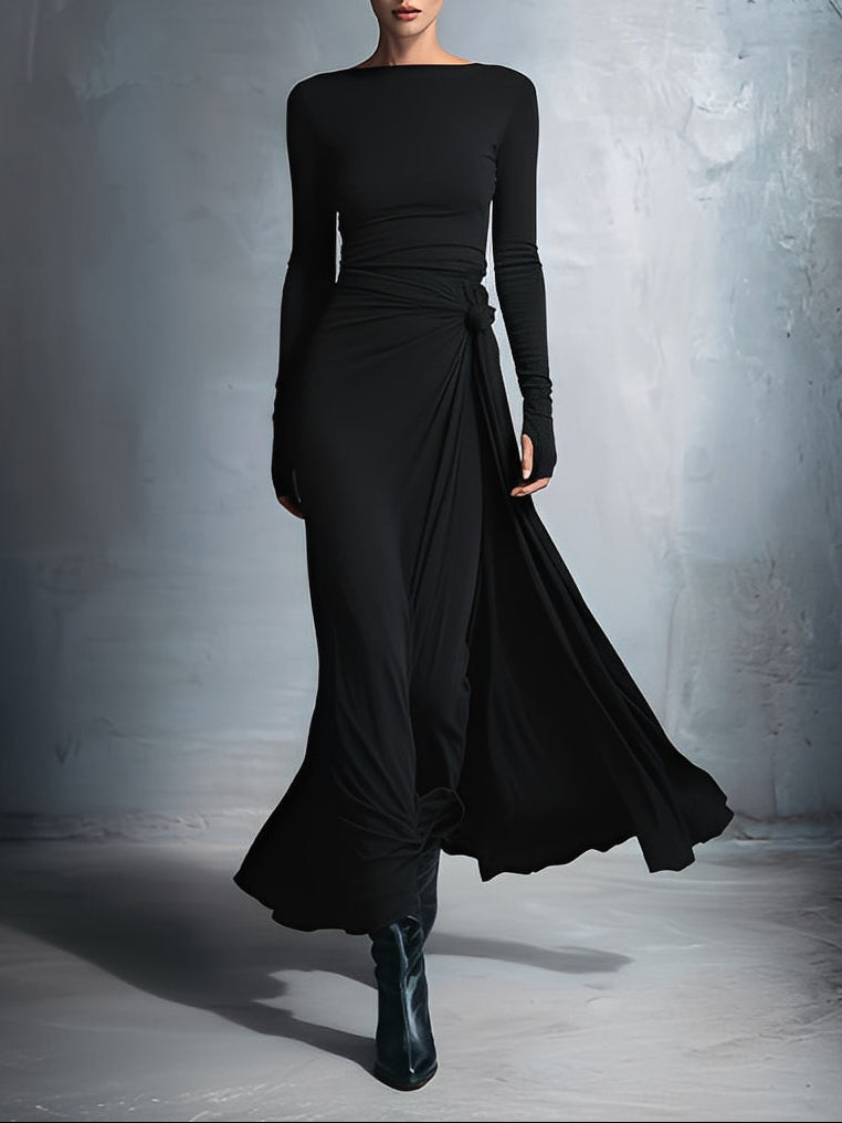 TINI | VESTIDO MAXI CON NUDO