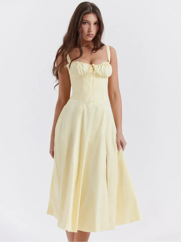LUCIE | VESTIDO CON CIERRE POR CÓRDON
