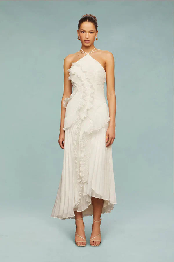 LIYANA | VESTIDO DE VOLANTES EN ESPIRAL