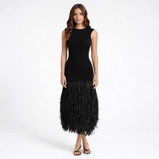 SKYLER | VESTIDO ELEGANTE DE FLECOS