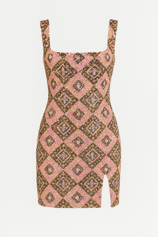 ALTEA | VESTIDO MIDI DE LENTEJUELAS CON ESTAMPADO