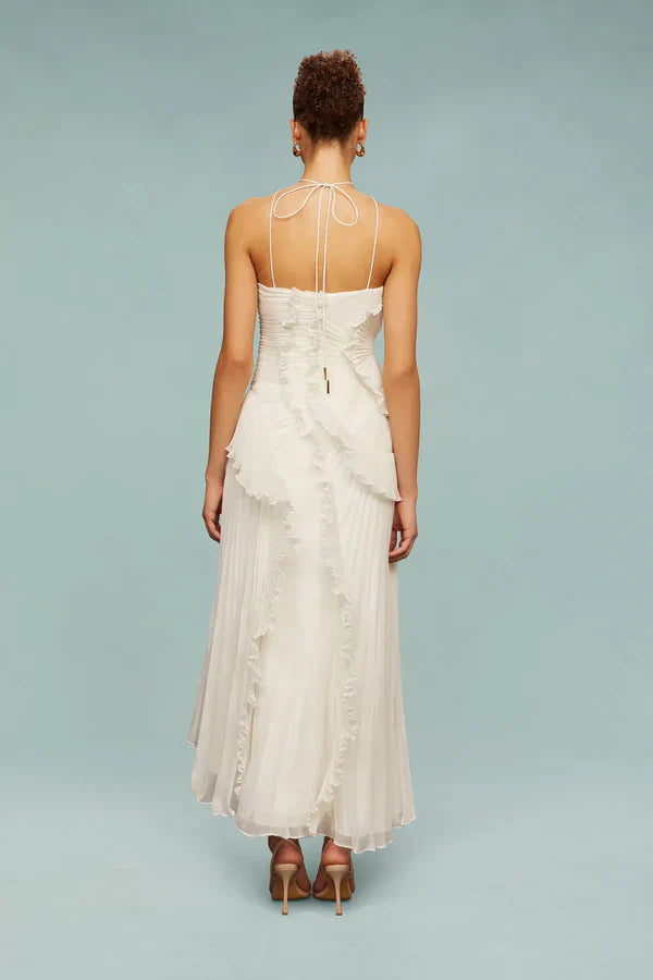 LIYANA | VESTIDO DE VOLANTES EN ESPIRAL
