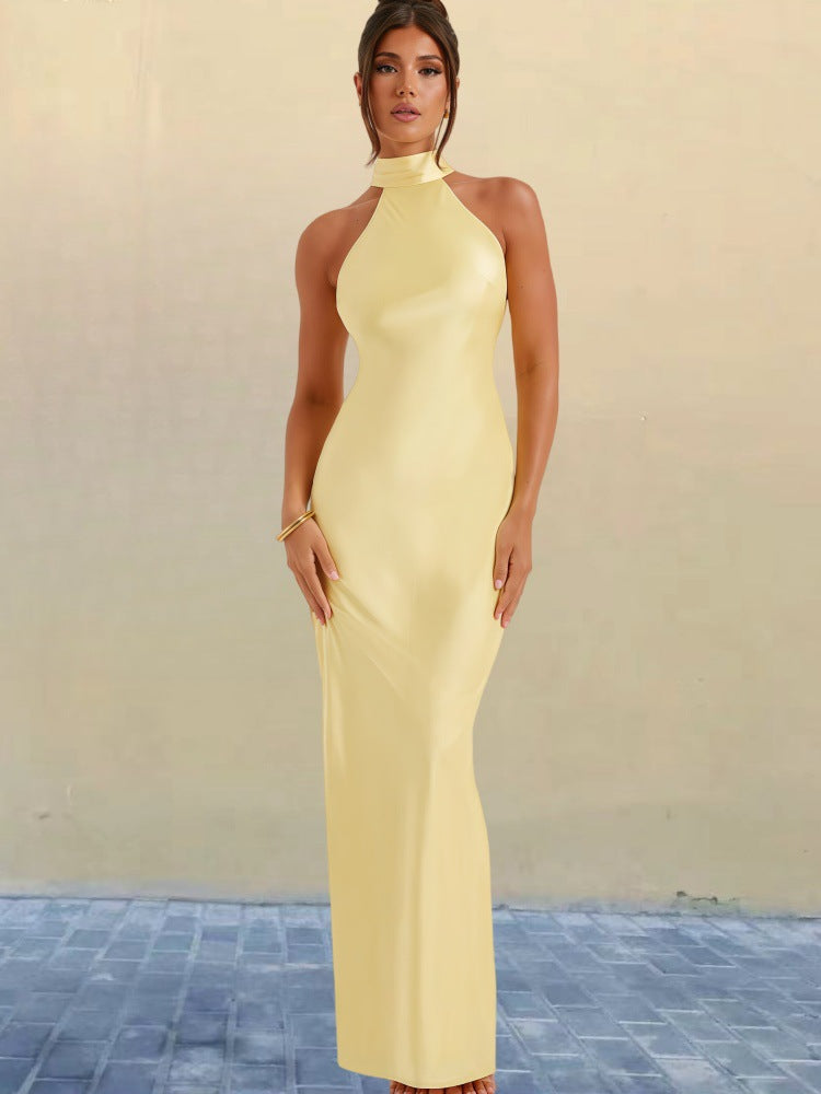 ZEYNEP | ELEGANTE VESTIDO MAXI DE SATÉN