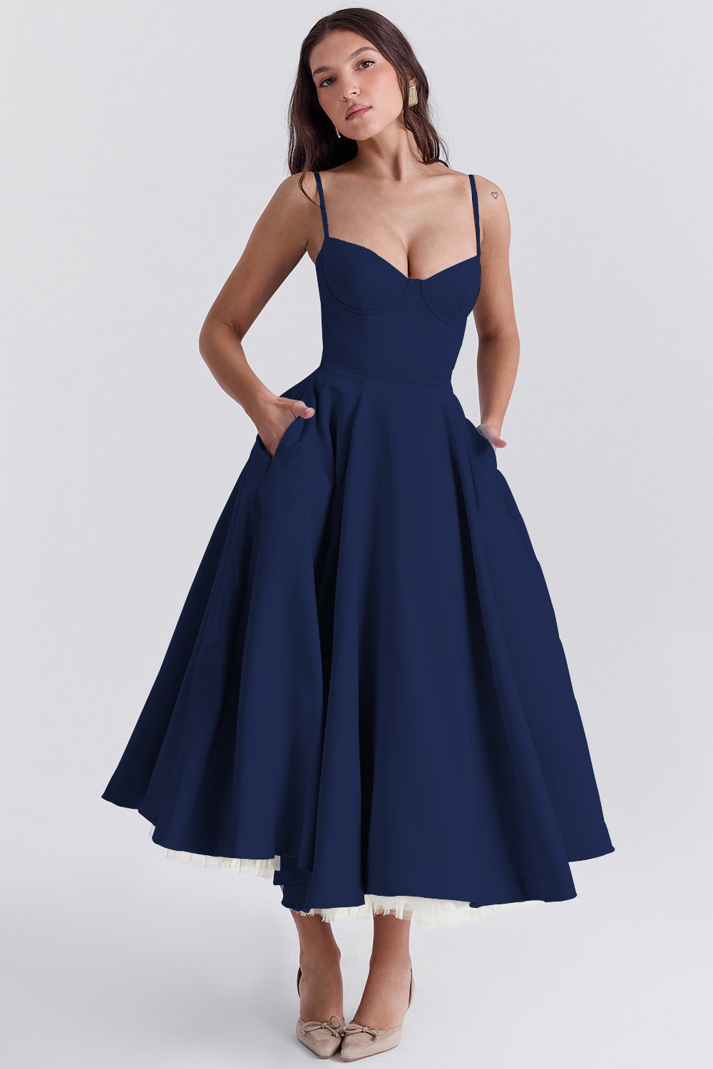 YLIANA | VESTIDO MIDI ROMÁNTICO