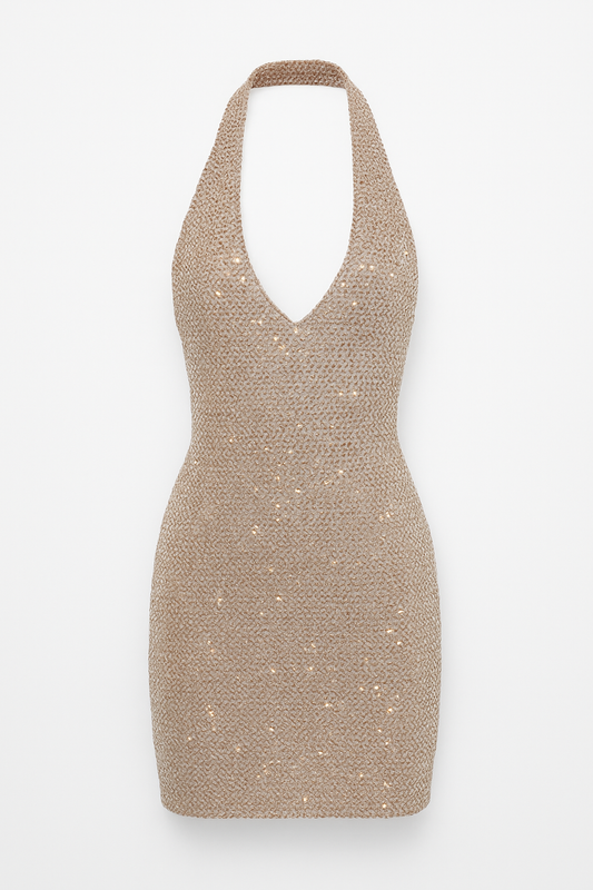 PANDORA | VESTIDO MIDI DE BRILLO