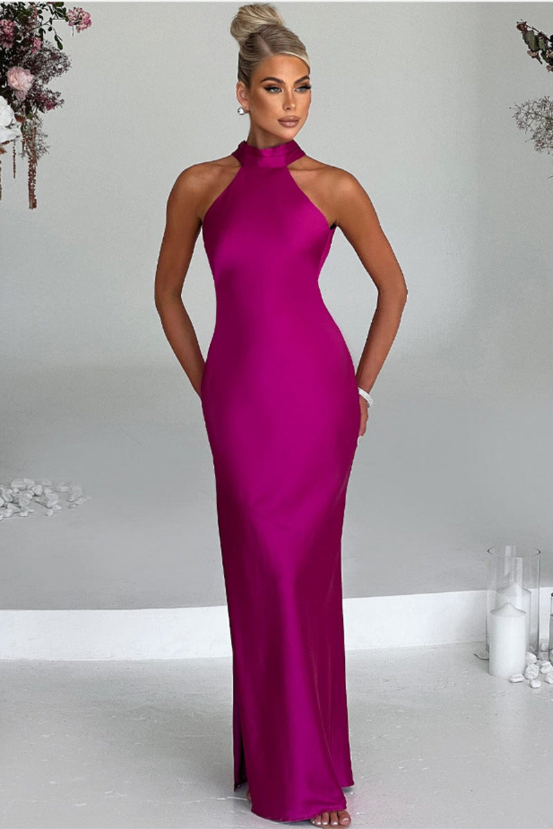 ZEYNEP | ELEGANTE VESTIDO MAXI DE SATÉN