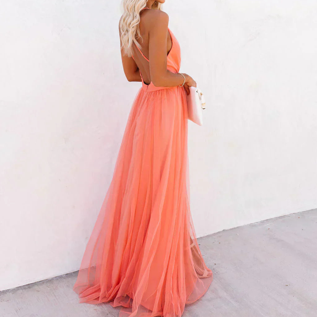 CORAL | VESTIDO MAXI