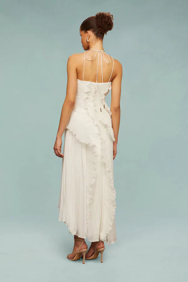 LIYANA | VESTIDO DE VOLANTES EN ESPIRAL