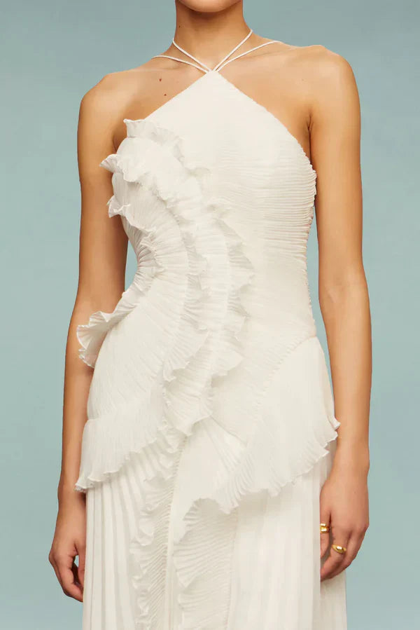 LIYANA | VESTIDO DE VOLANTES EN ESPIRAL