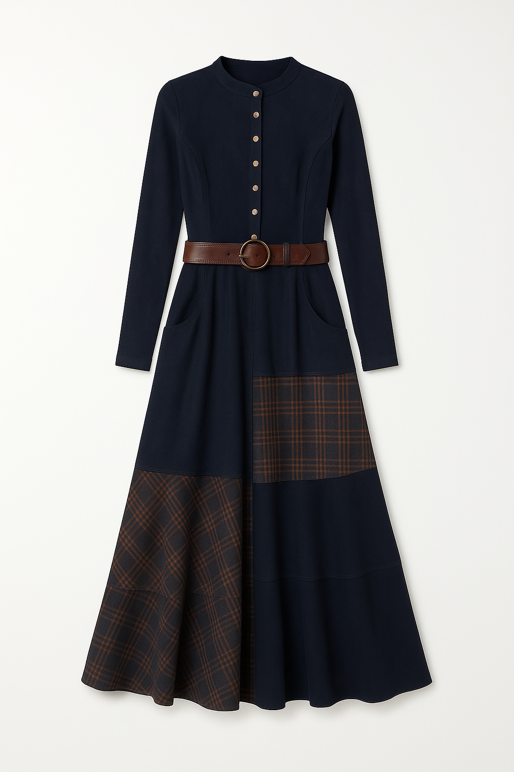 KEIRA | VESTIDO LARGO CON CINTURÓN