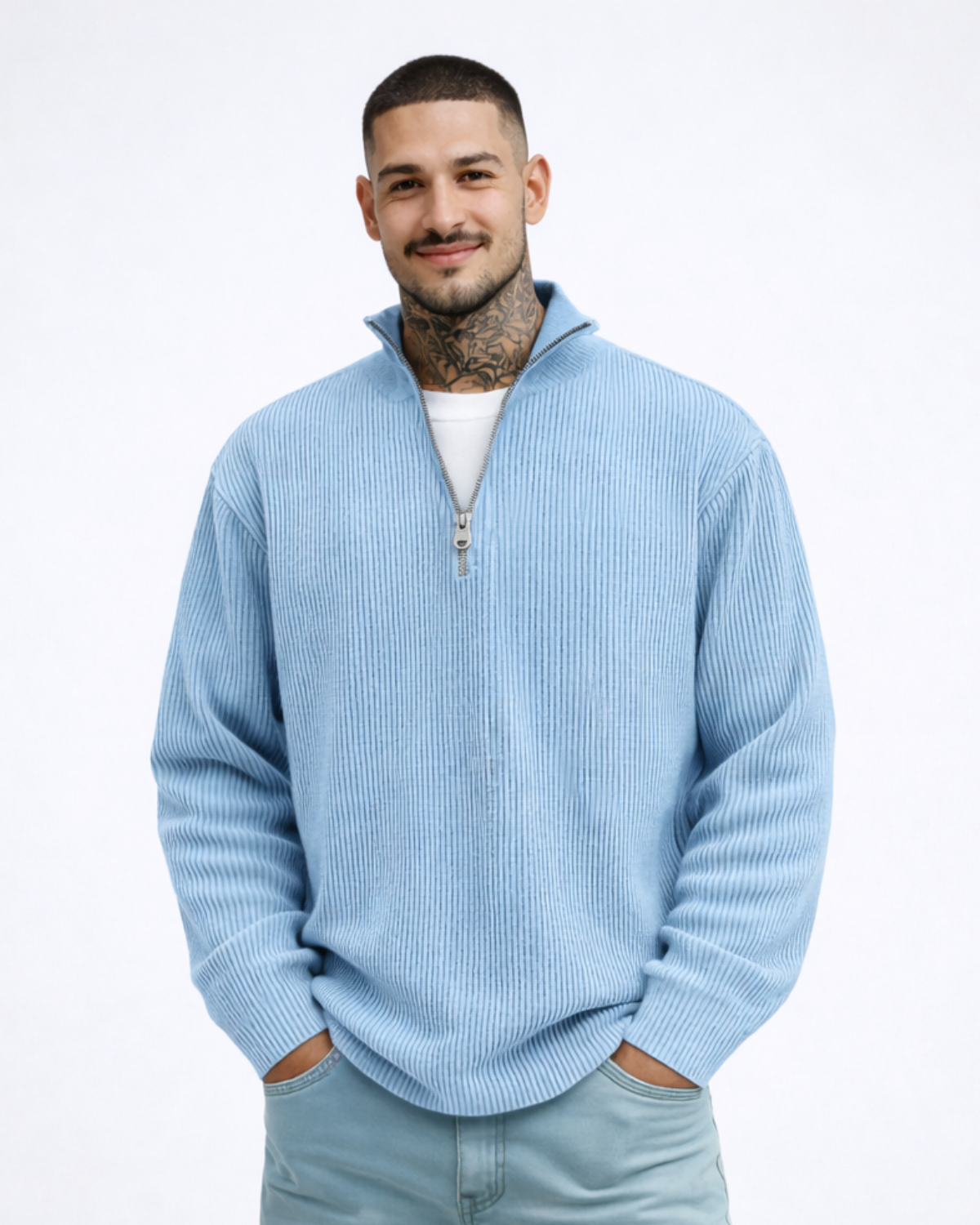 STEVEN | JERSEY DE MEDIA CREMALLERA