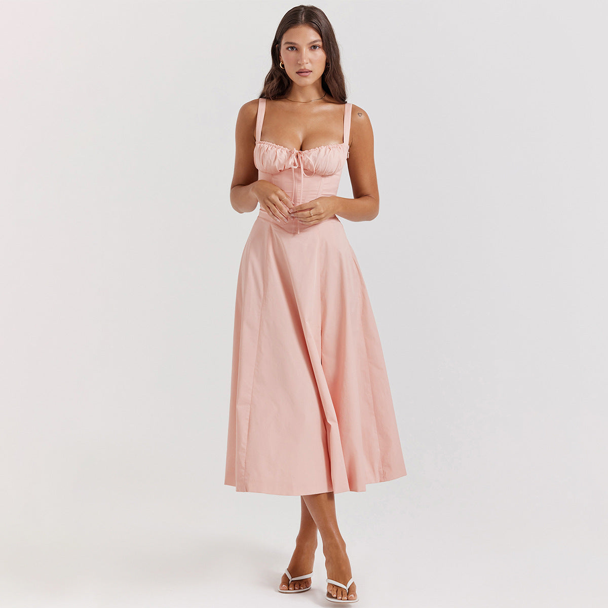 LUCIE | VESTIDO CON CIERRE POR CÓRDON