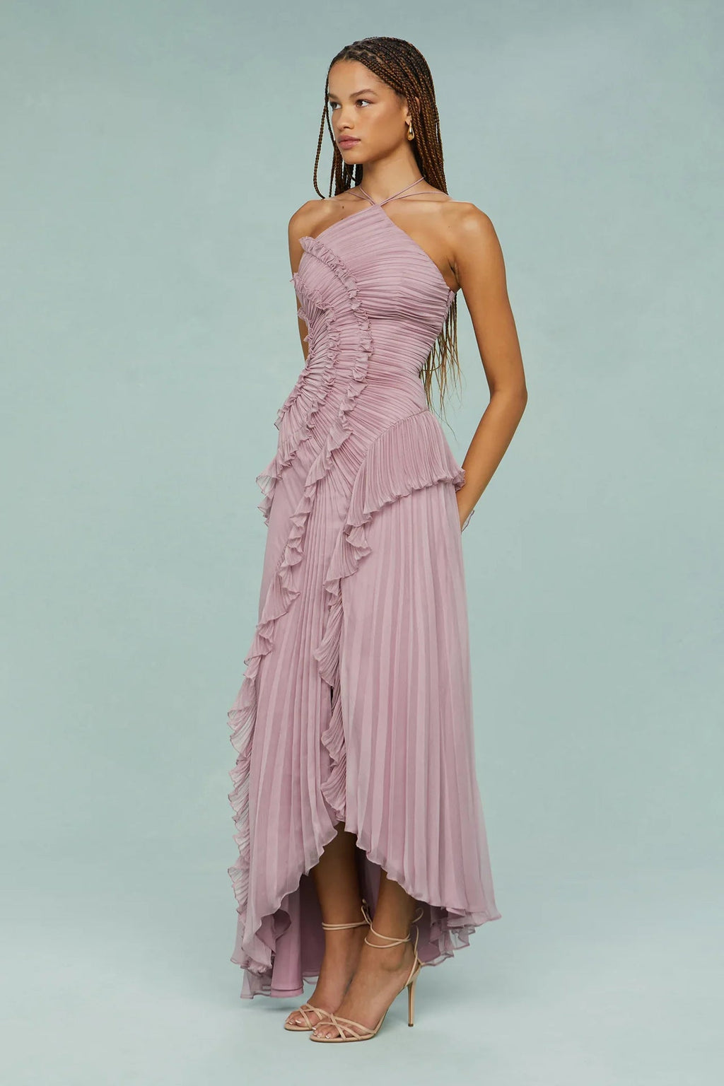 LIYANA | VESTIDO DE VOLANTES EN ESPIRAL