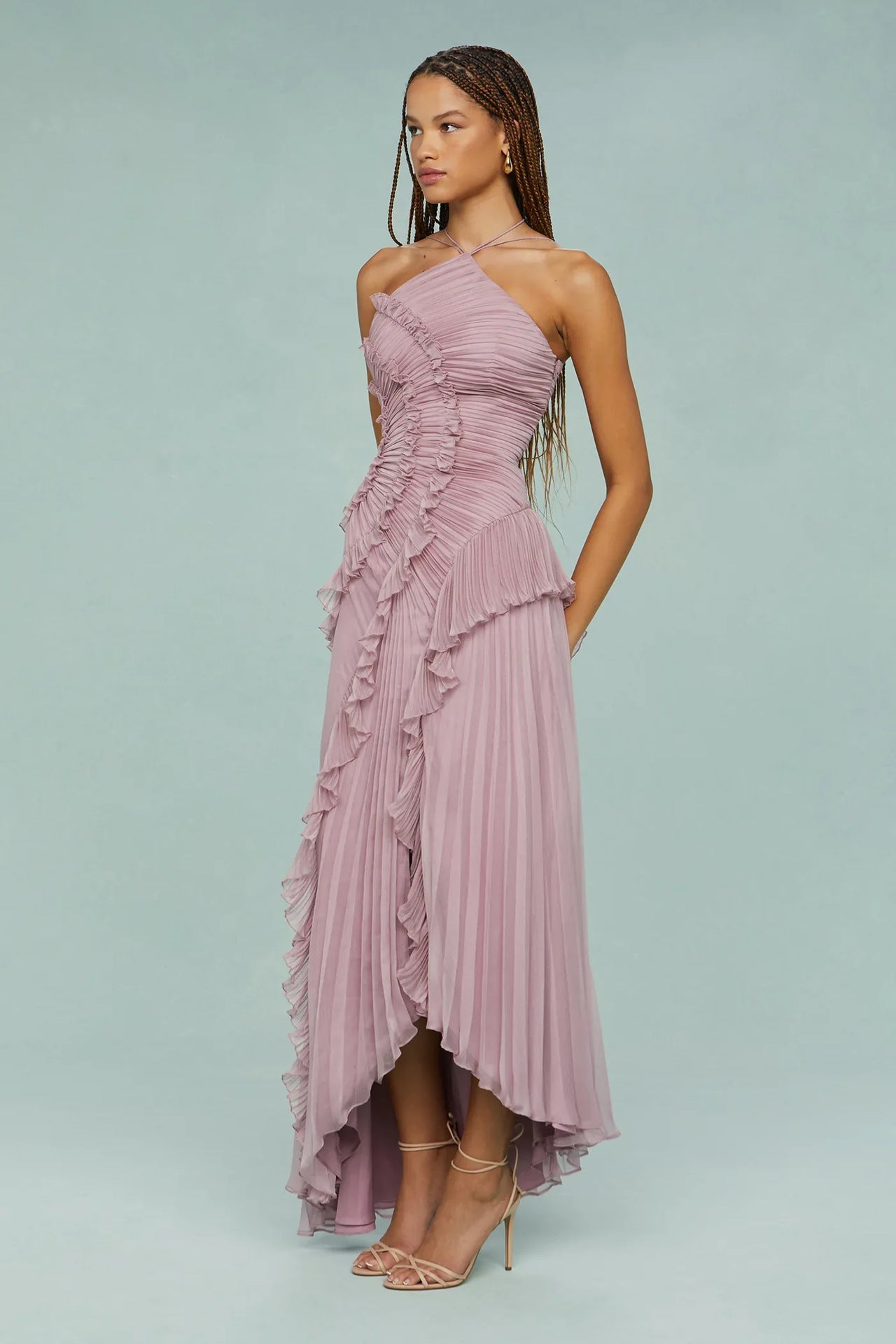 LIYANA | VESTIDO DE VOLANTES EN ESPIRAL