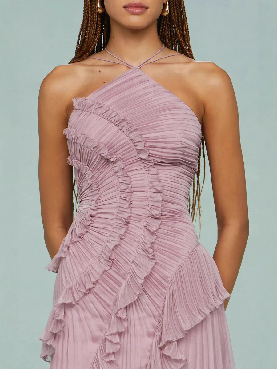 LIYANA | VESTIDO DE VOLANTES EN ESPIRAL