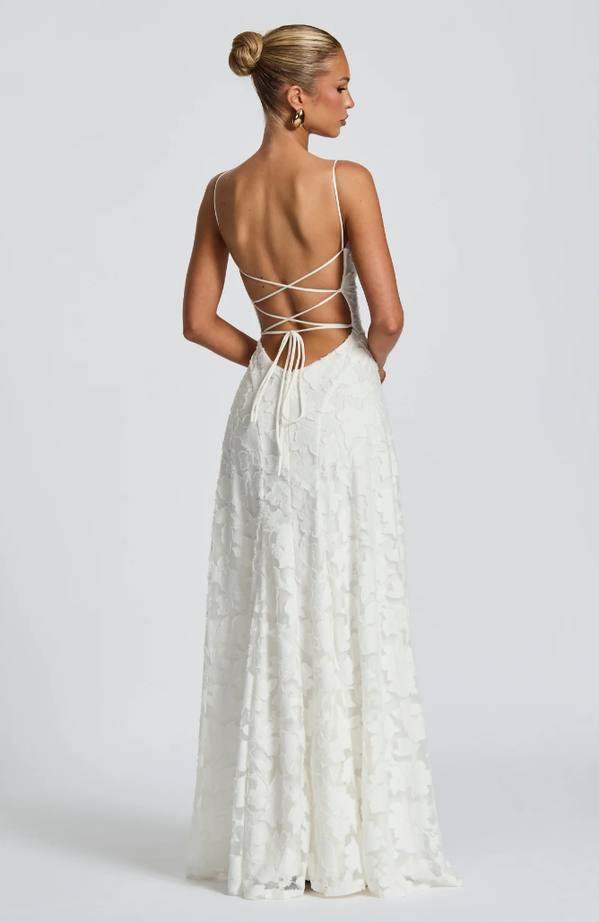 ROSIN | ELEGANTE VESTIDO MAXI DE ENCAJE