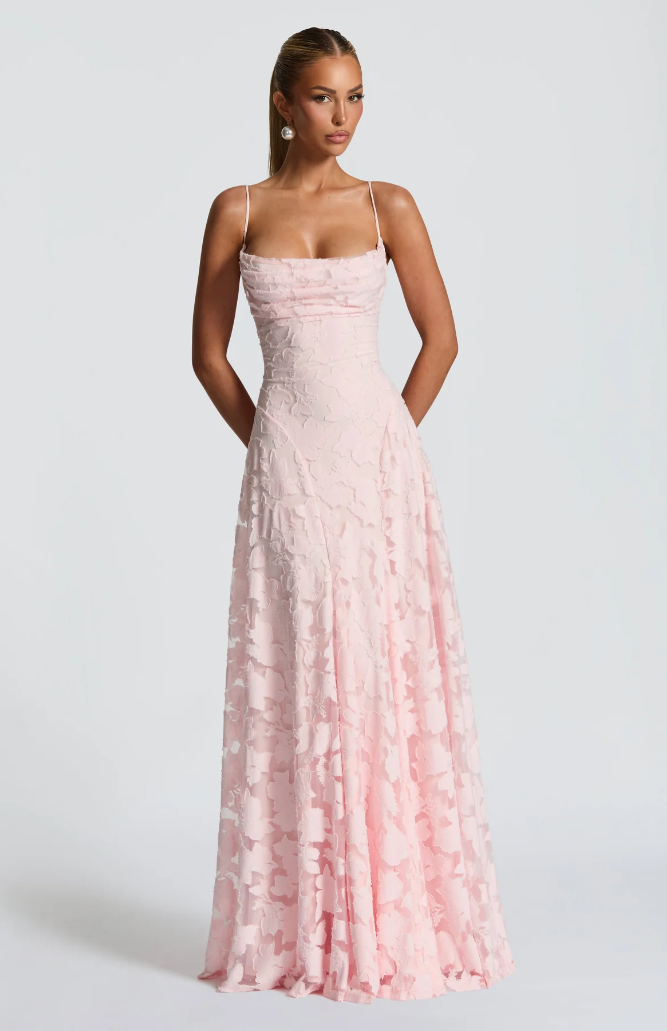 ROSIN | ELEGANTE VESTIDO MAXI DE ENCAJE