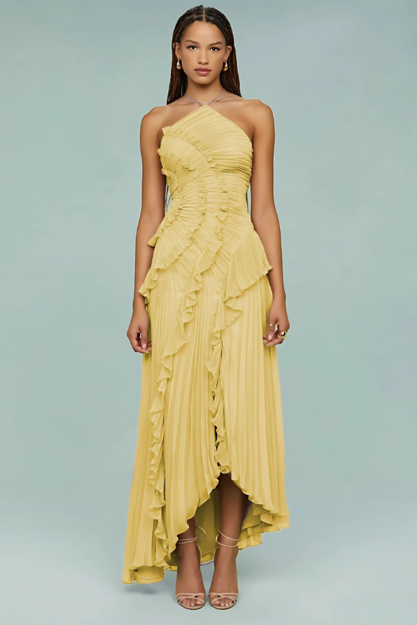 LIYANA | VESTIDO DE VOLANTES EN ESPIRAL