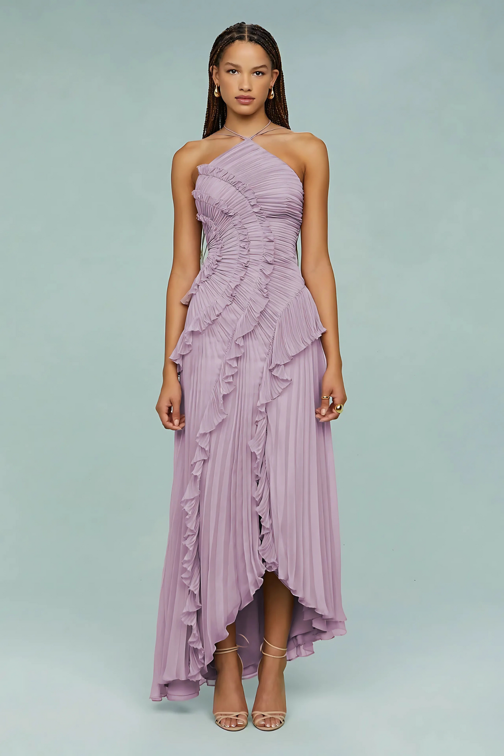 LIYANA | VESTIDO DE VOLANTES EN ESPIRAL
