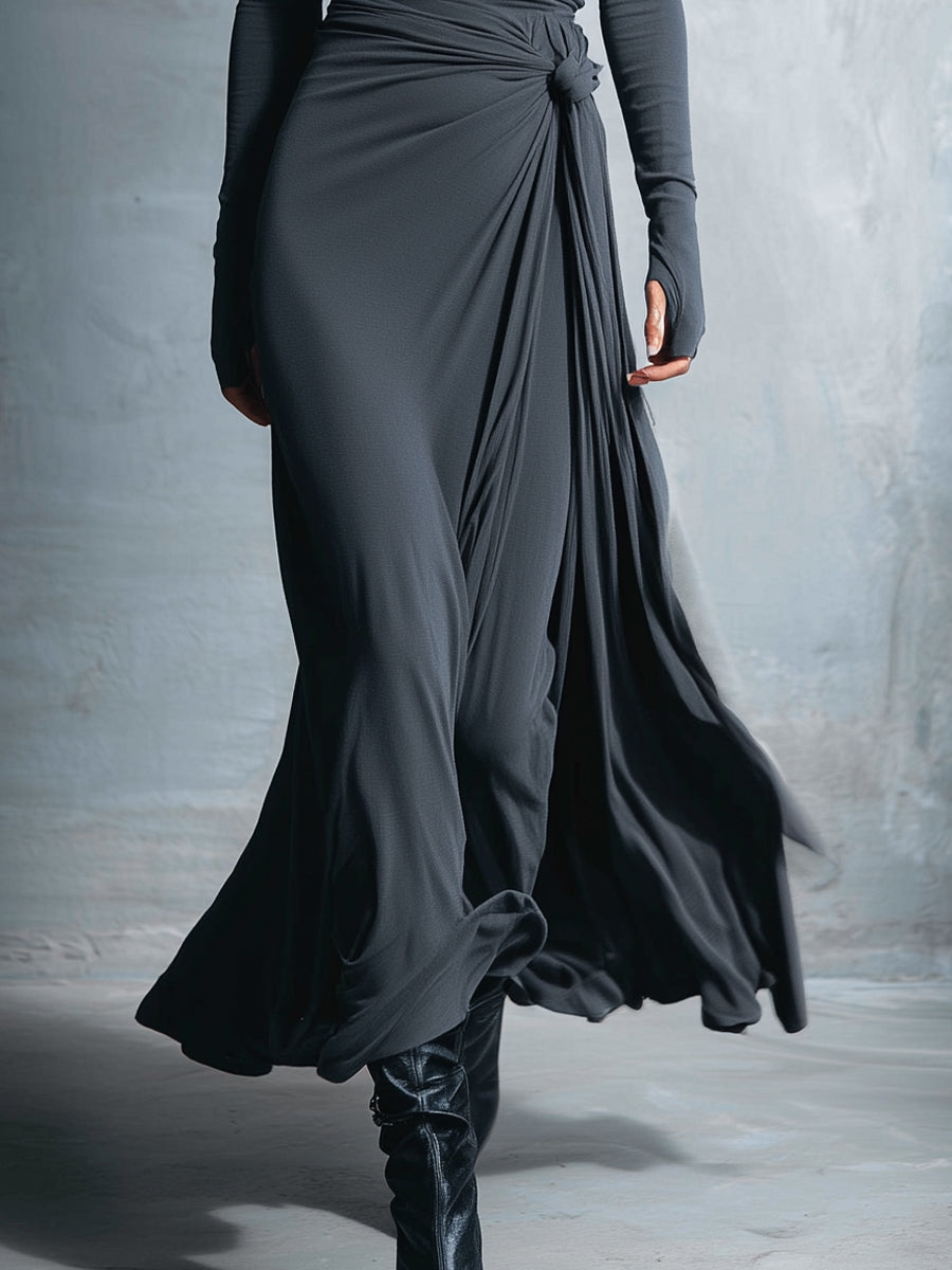 TINI | VESTIDO MAXI CON NUDO