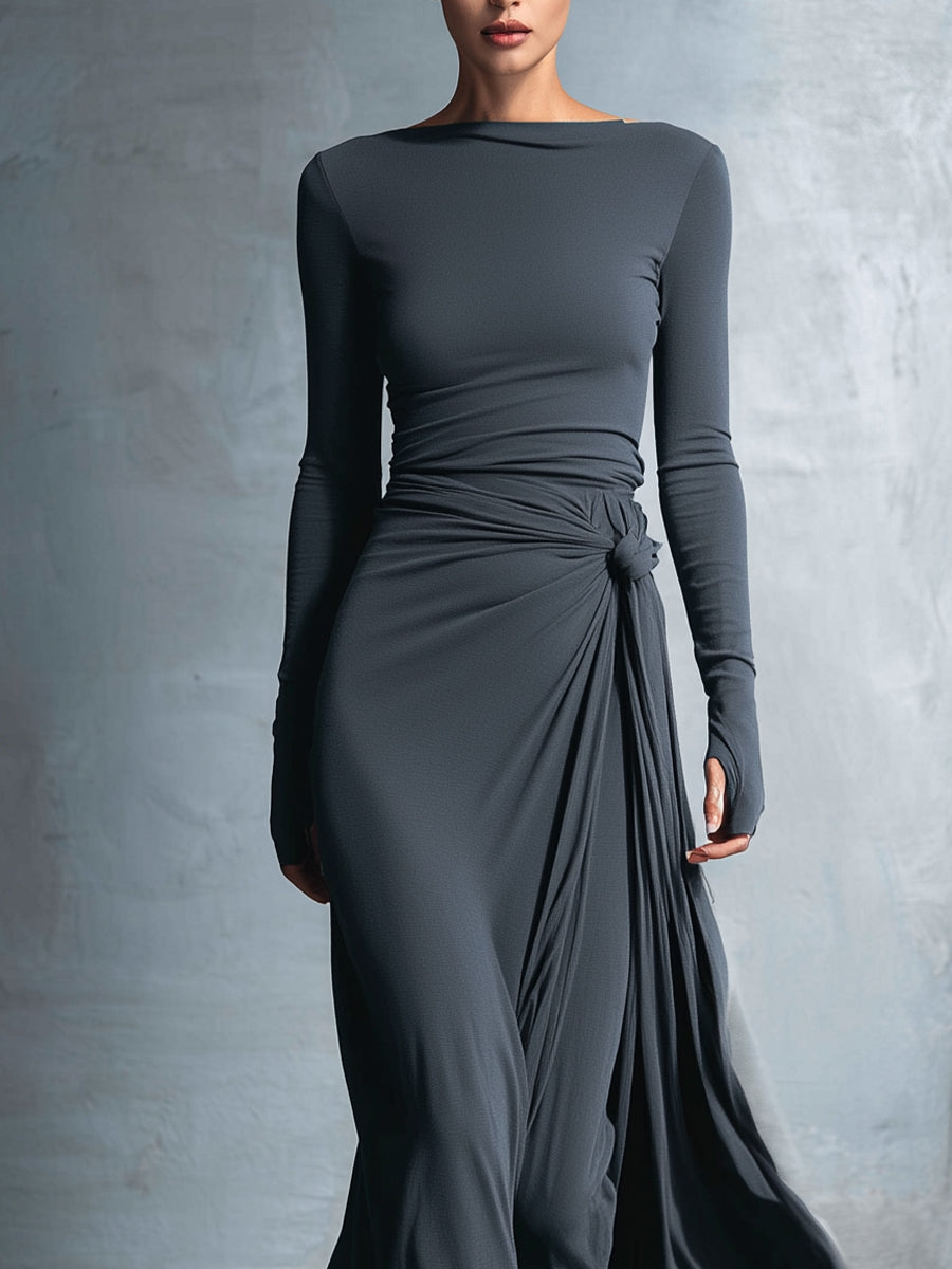 TINI | VESTIDO MAXI CON NUDO
