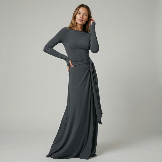 TINI | VESTIDO MAXI CON NUDO