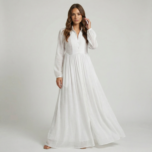 GATI | VESTIDO DE MANGA Y CUELLO LARGO