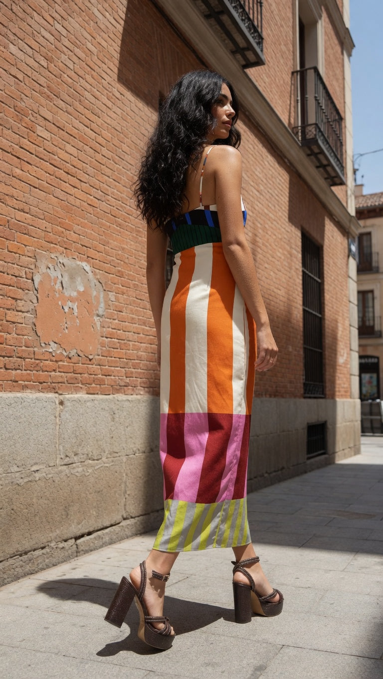 SILVIA | VESTIDO LARGO MULTICOLOR