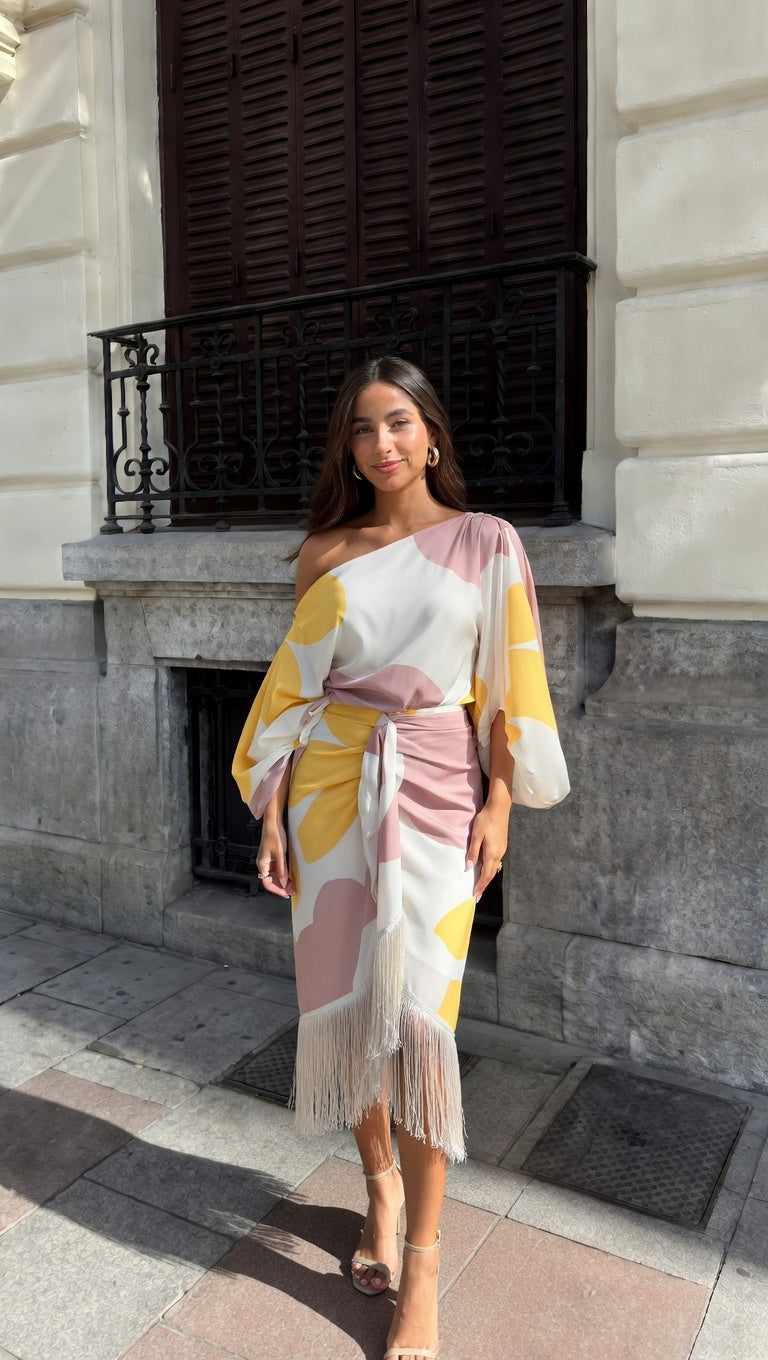 LOLA | VESTIDO DE LUNARES CON FLECOS