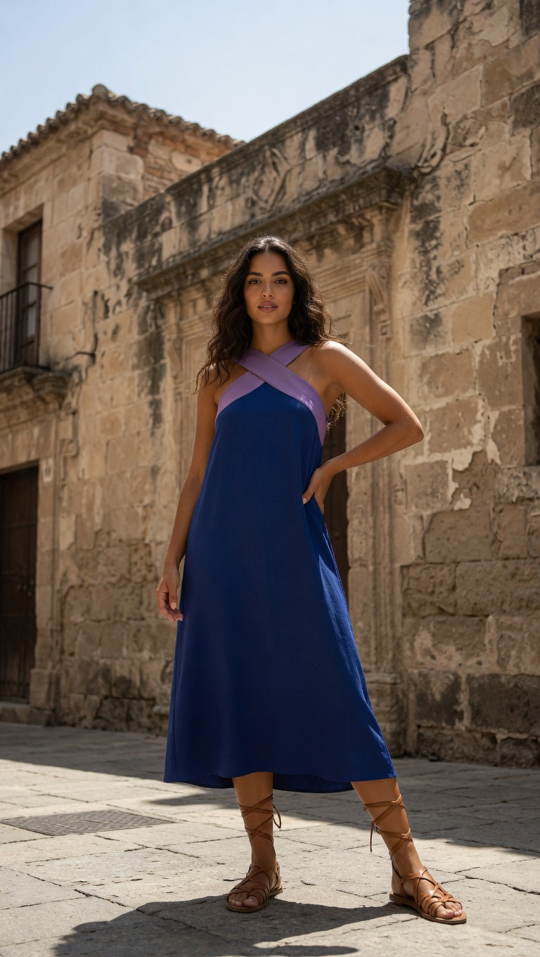 GANYA | VESTIDO CON CORTE CRUZADO