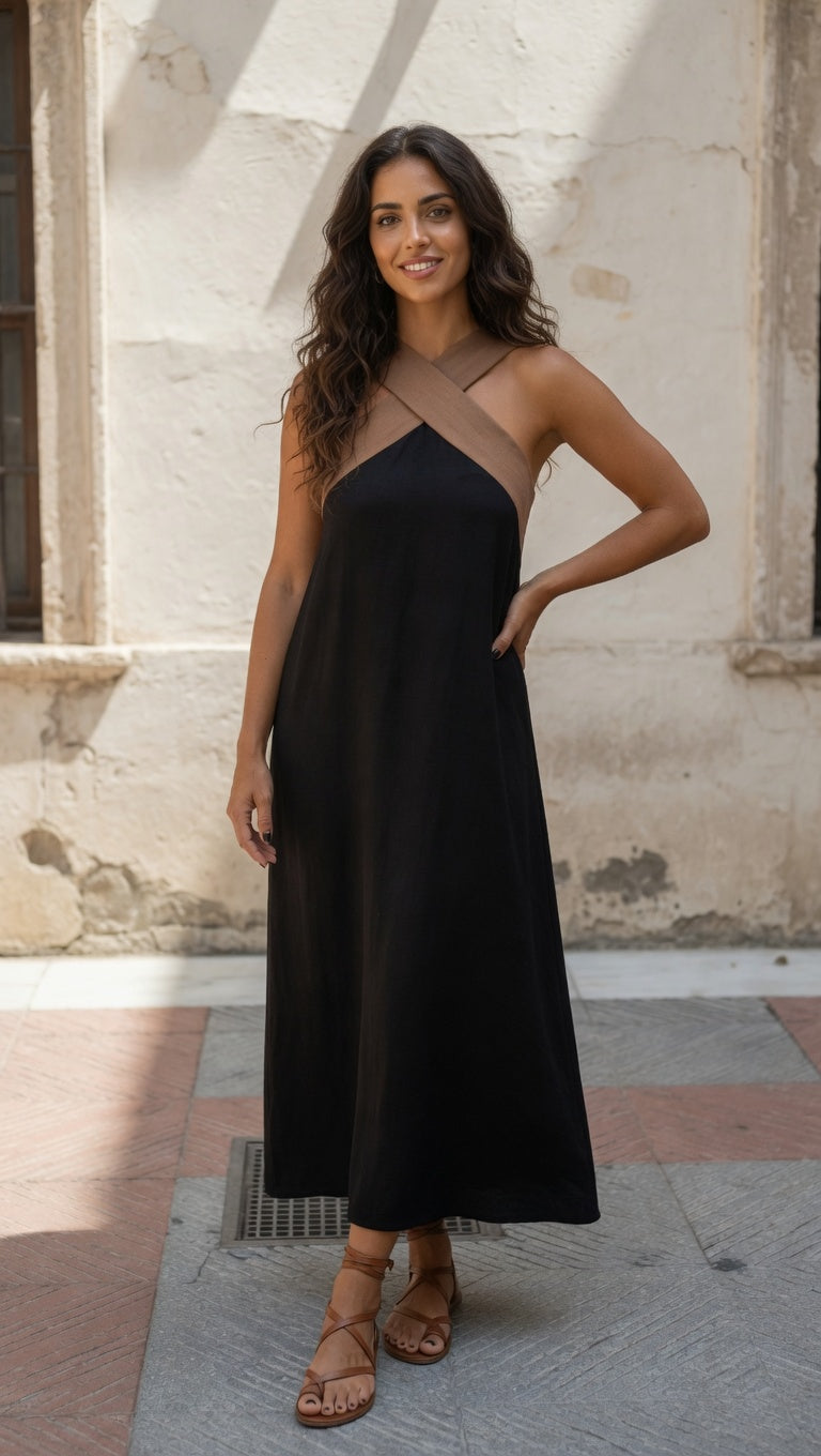 GANYA | VESTIDO CON CORTE CRUZADO