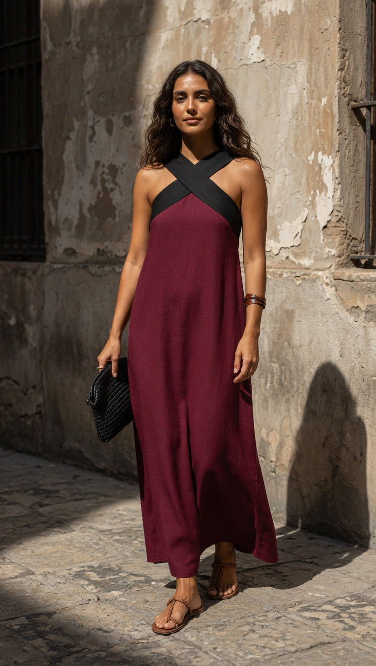 GANYA | VESTIDO CON CORTE CRUZADO