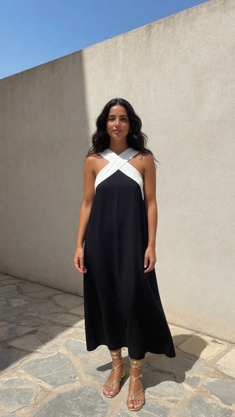 GANYA | VESTIDO CON CORTE CRUZADO