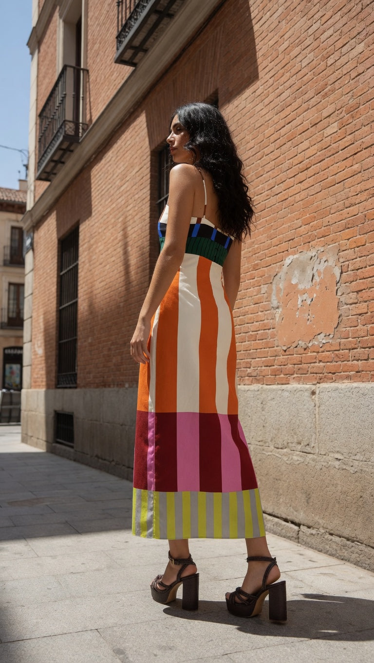 SILVIA | VESTIDO LARGO MULTICOLOR