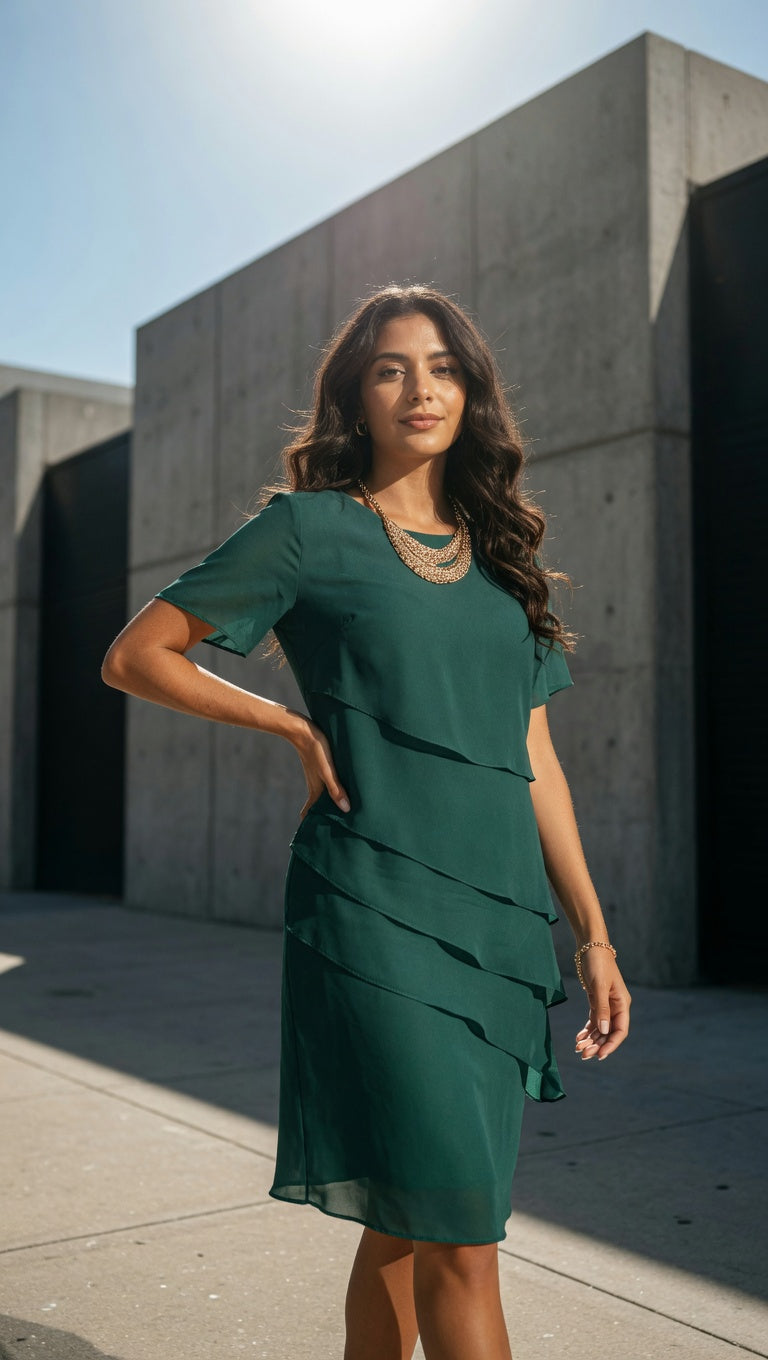 MIRI | VESTIDO MIDI LUJOSO CAPAS