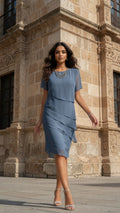MIRI | VESTIDO MIDI LUJOSO CAPAS