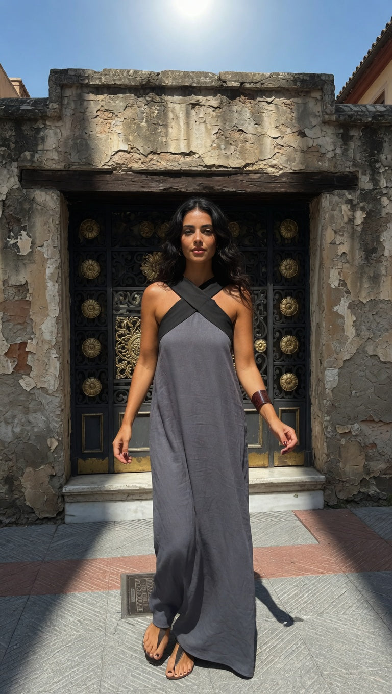 GANYA | VESTIDO CON CORTE CRUZADO