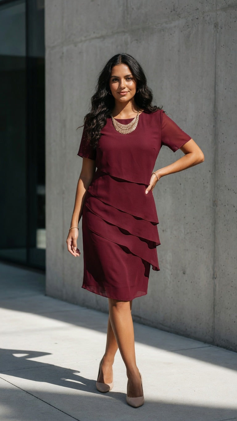 MIRI | VESTIDO MIDI LUJOSO CAPAS