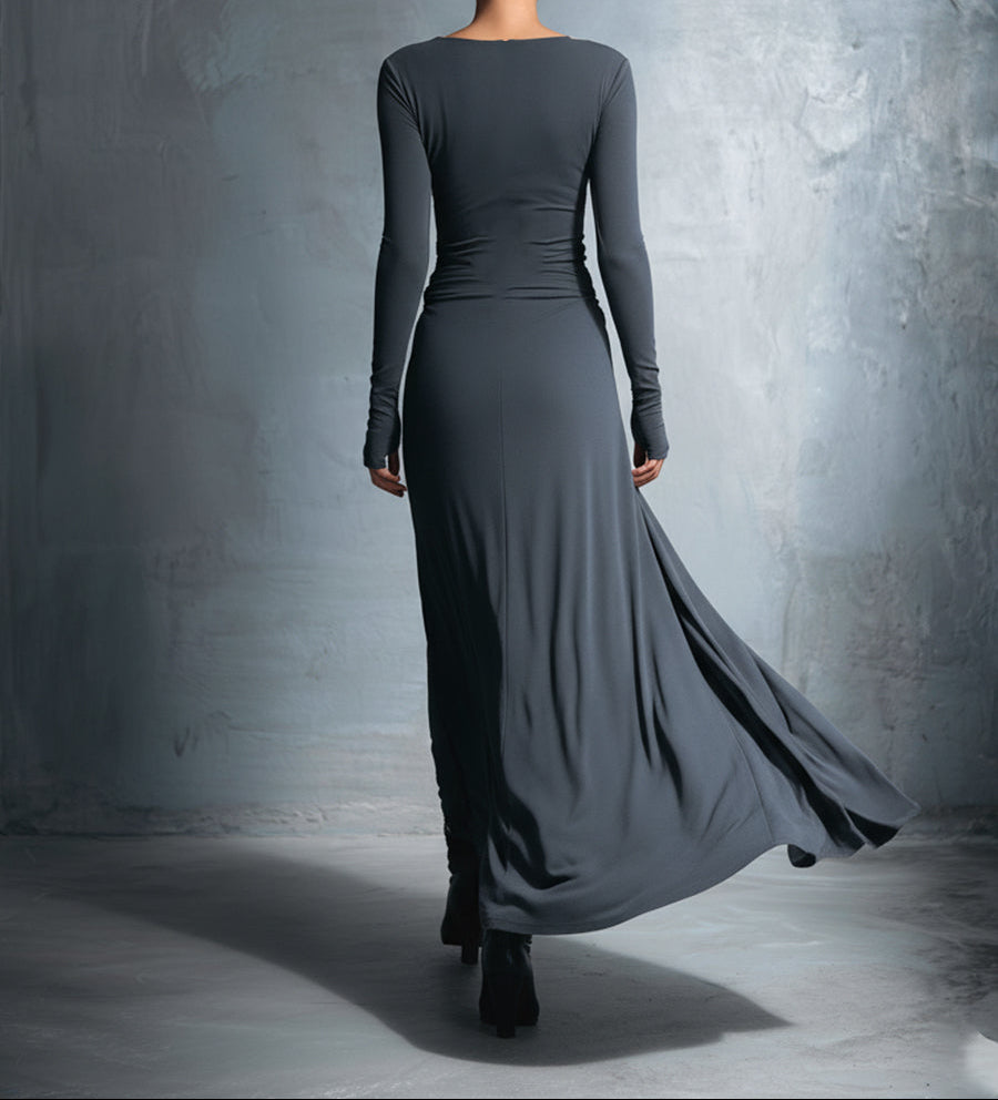 TINI | VESTIDO MAXI CON NUDO