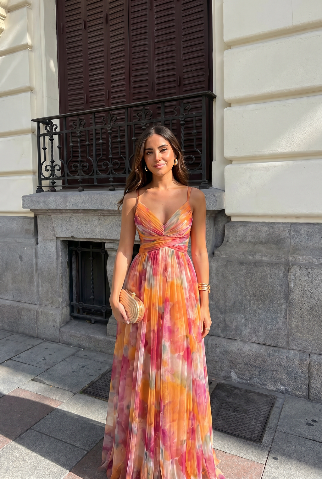 GISELA | VESTIDO CON ESTAMPADO FLORAL MULTICOLOR