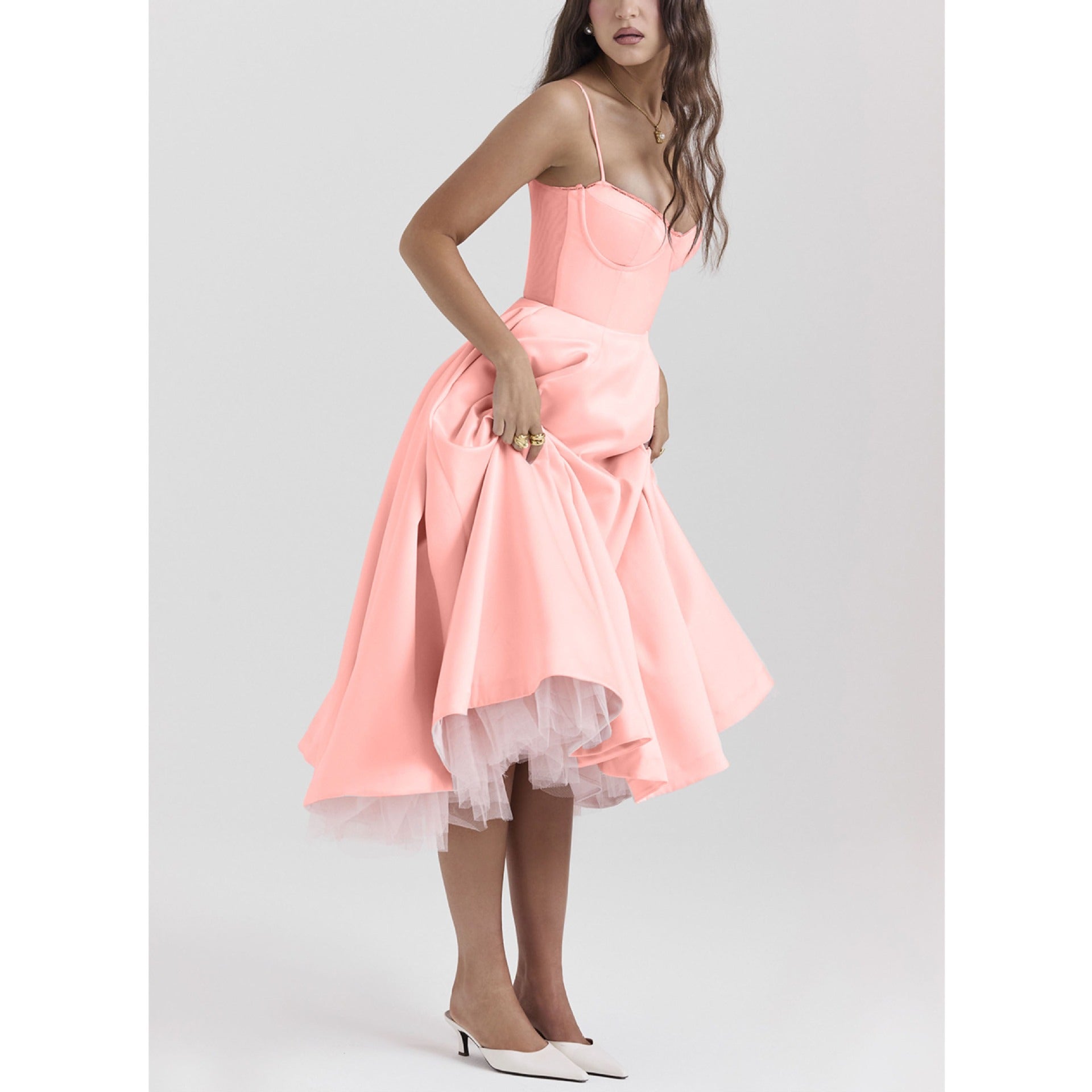 YLIANA | VESTIDO MIDI ROMÁNTICO