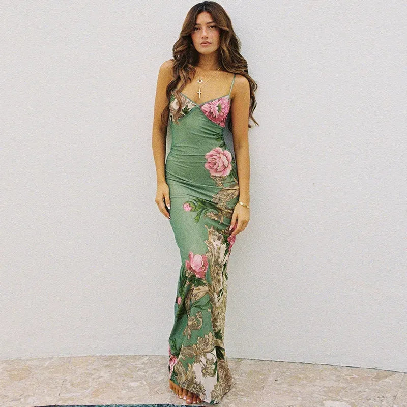 ROSA | VESTIDO FLORAL DE TIRANTES