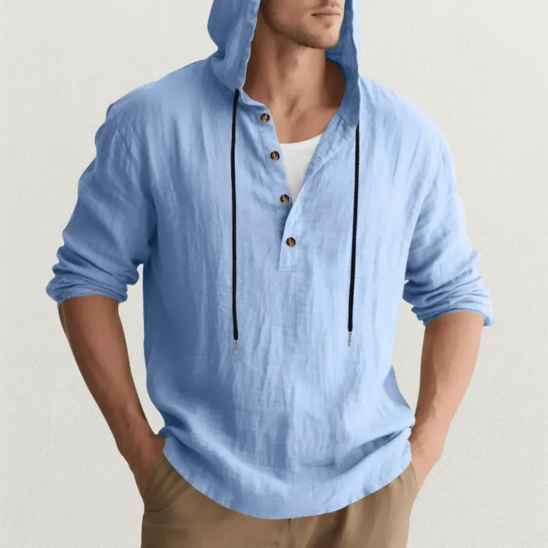 KOPA | SUDADERA DE LINO CON CAPUCHA