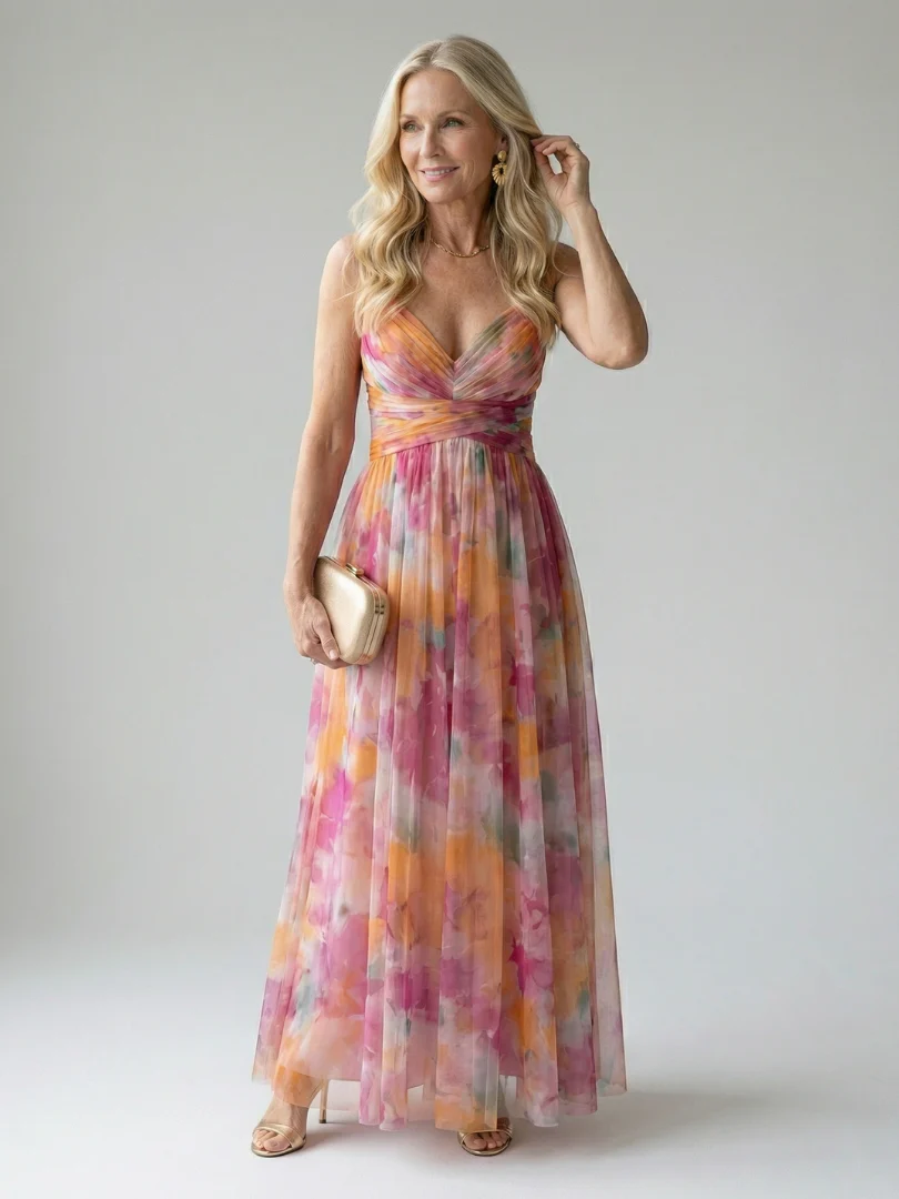GISELA | VESTIDO CON ESTAMPADO FLORAL MULTICOLOR